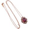 Le Vian 3.62ctw Rhodolite Garnet Necklace 14K Rose Gold full