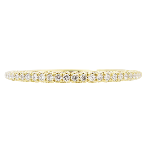 Thin Diamond Weddind Band Stack with Side Gallery .14 ctw