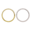 Thin Diamond Weddind Band Stack with Side Gallery .14 ctw Profile