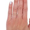 Thin Diamond Weddind Band Stack with Side Gallery .14 ctw Worn