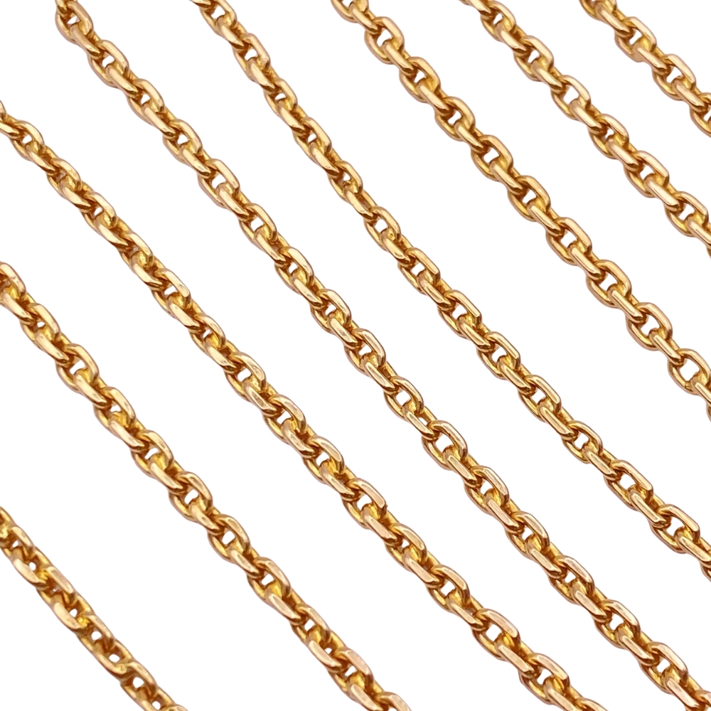 Vintage Cable Link Chain Necklace 14K Gold 25″ Length