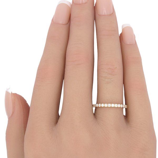 0.33ctw Diamond Band Ring 14K Gold worn