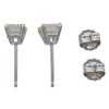 1.00 carat round diamond stud earrings white gold 0.97 side