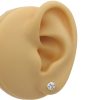 1.00 carat round diamond stud earrings white gold 0.97 worn