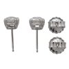1.50 carat Old Euro Diamond Studs White Gold 1.51 Side