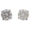 1.75 carat Round Diamond Stud Earrings White Gold 1.72