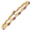 5.33ctw Natural Ruby Line Bracelet 14K Gold