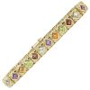 9.04ctw Step Cut Multi-Gemstone Bracelet 14K Gold full