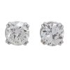 Old European Round Diamond Stud Earrings White Gold .89