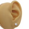 Old European Round Diamond Stud Earrings White Gold worn .89